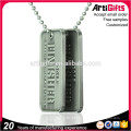 Amostras grátis Nickel Banhado Dog Tags Debossed